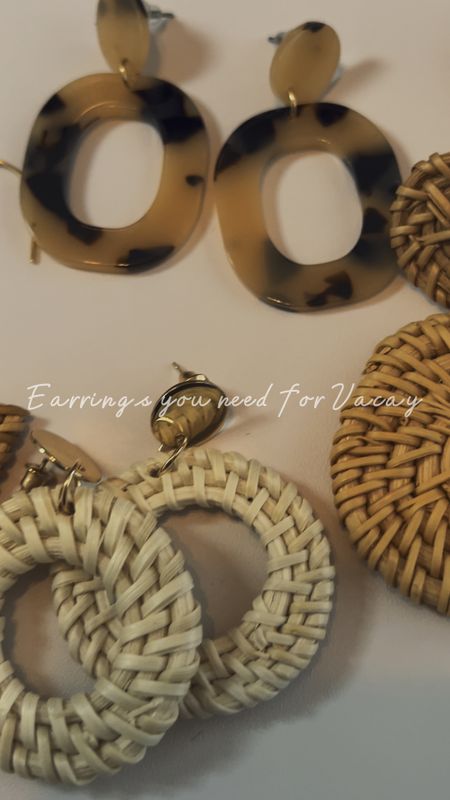 Looking for the best earrings for your vacay? Look no further! This collection of rattan, round, and hoop earrings are perfect for your vacation edit. These statement earrings are vacation-ready, adorable, and light enough to wear all day long. Made from natural materials they're the quintessential piece for any lady's summer jewelry collection. With six pairs to choose from, including beach earrings, and geometric earrings, you'll be sure to find the finest earrings for your vacation glow. Plus, they're affordable and versatile, making them the perfect addition to any summer shopping list. So why wait? Get your vacay ready with the best summer earrings today! #vacayready #vacationearrings #statementearrings #summerearrings #beachearrings #hoopearrings #affordable #lightweight #naturalmaterials #colorfulearrings #fashionearrings #vacationedit #lady #accessories #summerjewelry #finest #adorableearrings #vacationhoops #fun #warmweather #beach #vacation

#LTKstyletip #LTKSeasonal #LTKtravel