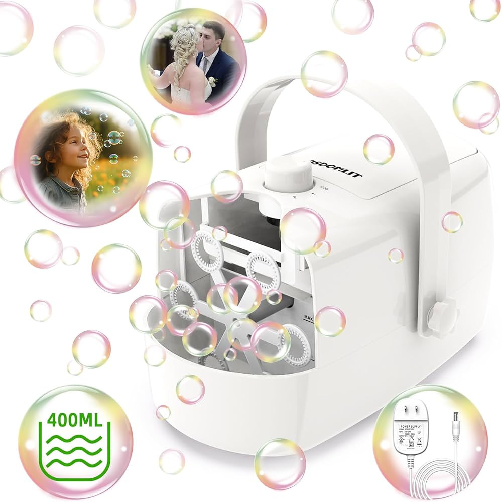 Bubble Machine, Automatic Bubble Blower, 8000+ Bubbles Per Minute, Electric Bubble Maker for Kids... | Amazon (US)