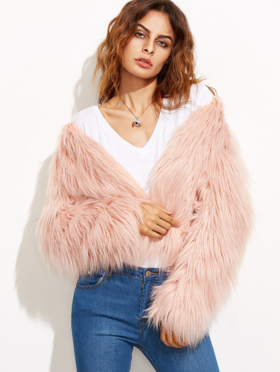 SHEIN Faux Fur Coat | SHEIN