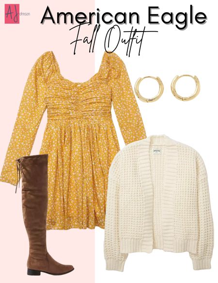 This fall a cute fall dress is one of my staples for fall fashion paired with a cardigan for a comfortable casual outfit for date night or a girls night out.  The yellow color and over the knees fall boots are a big fall trend I love sharing 

#LTKunder100 #LTKSeasonal #LTKstyletip