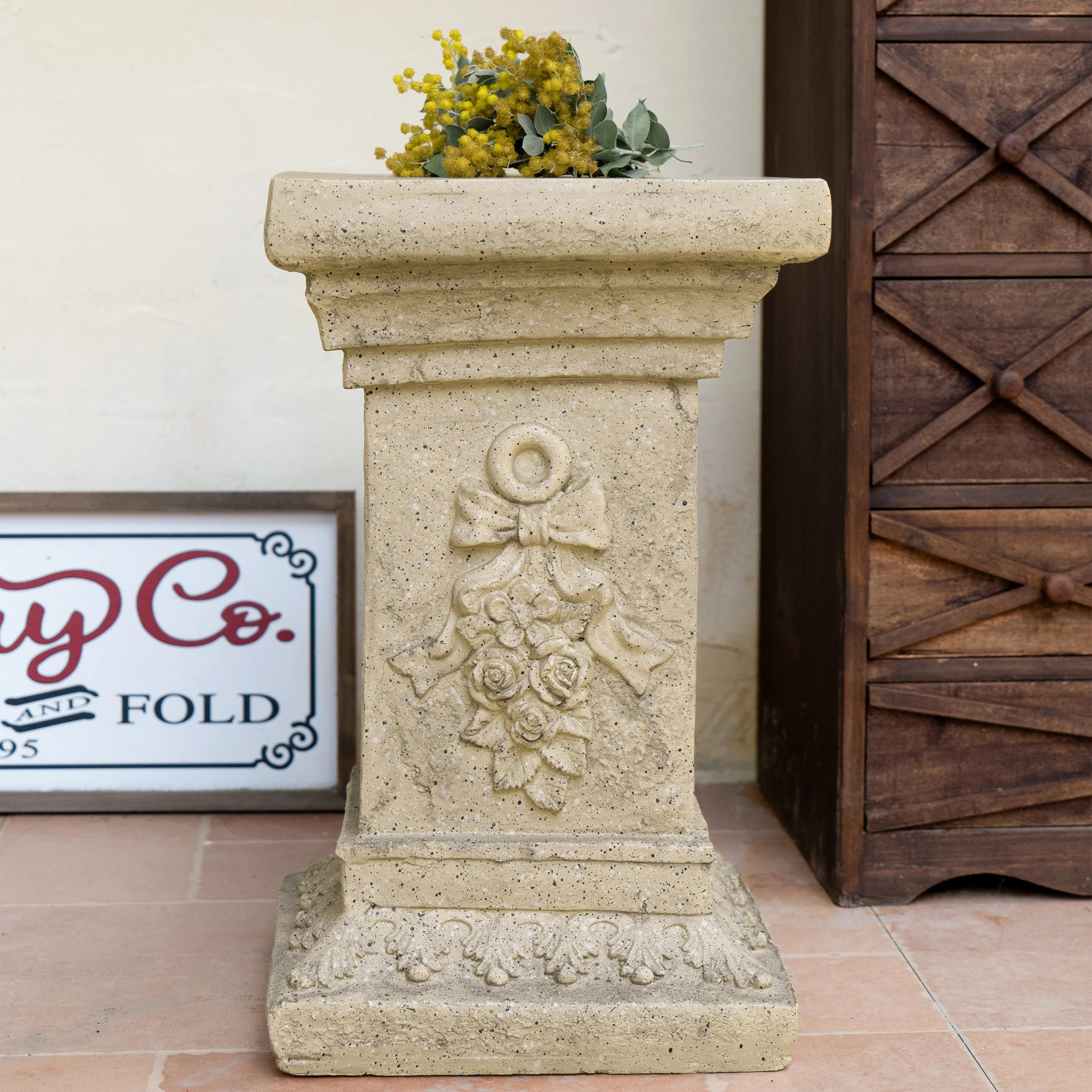 Shaun Magnesium Oxide Pedestal Plant Stand | Wayfair North America