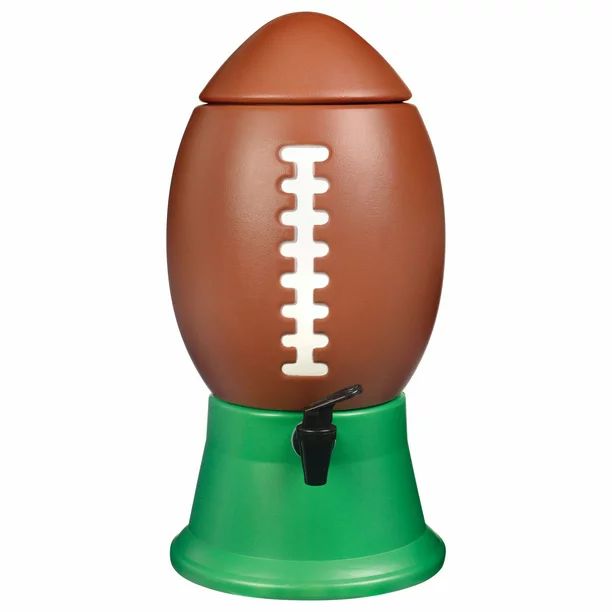Football Tailgate Party Beverage Drink Dispenser w Stand 1.4 Gallons, Brown | Walmart (US)