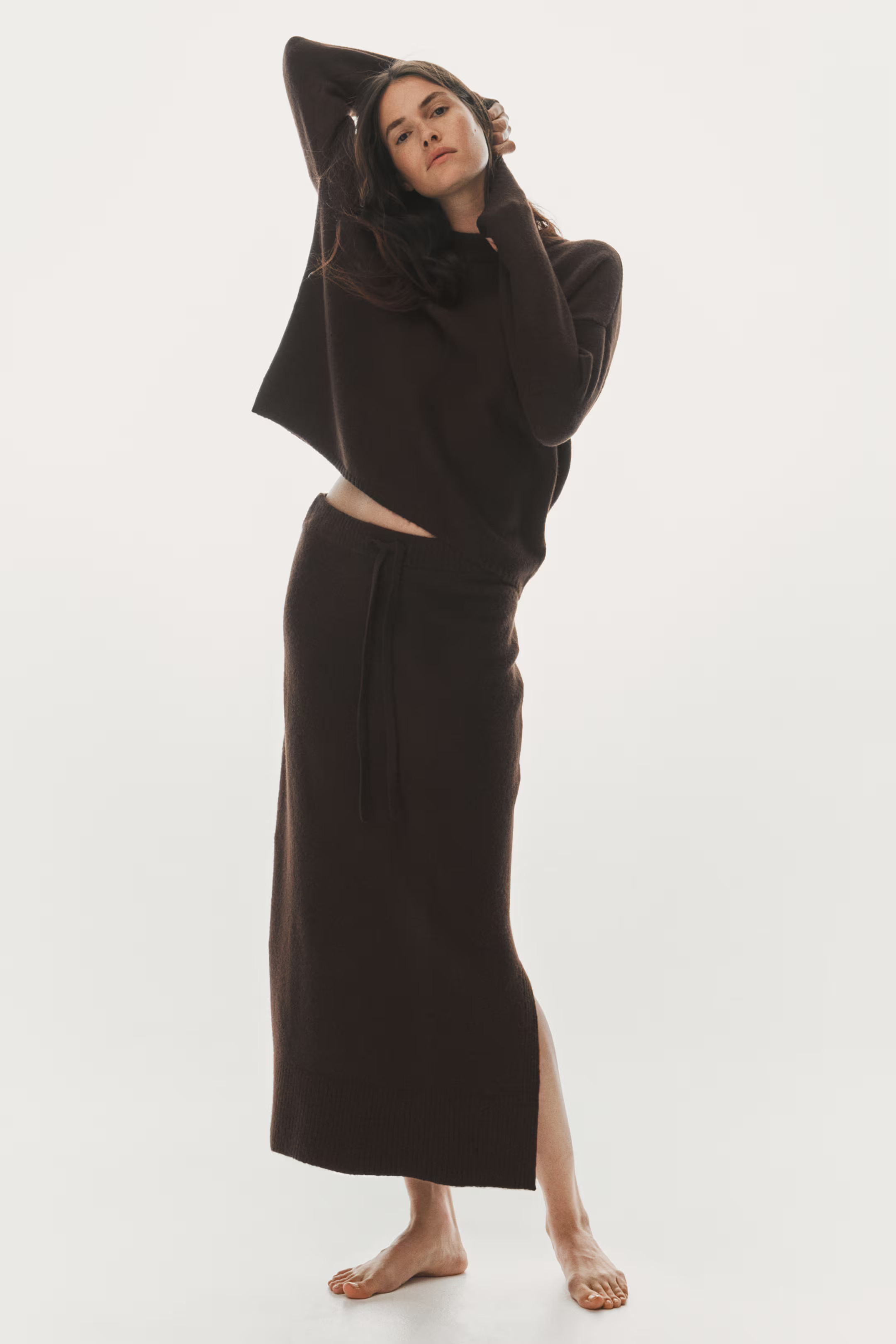 Knitted drawstring skirt | H&M (UK, MY, IN, SG, PH, TW, HK)