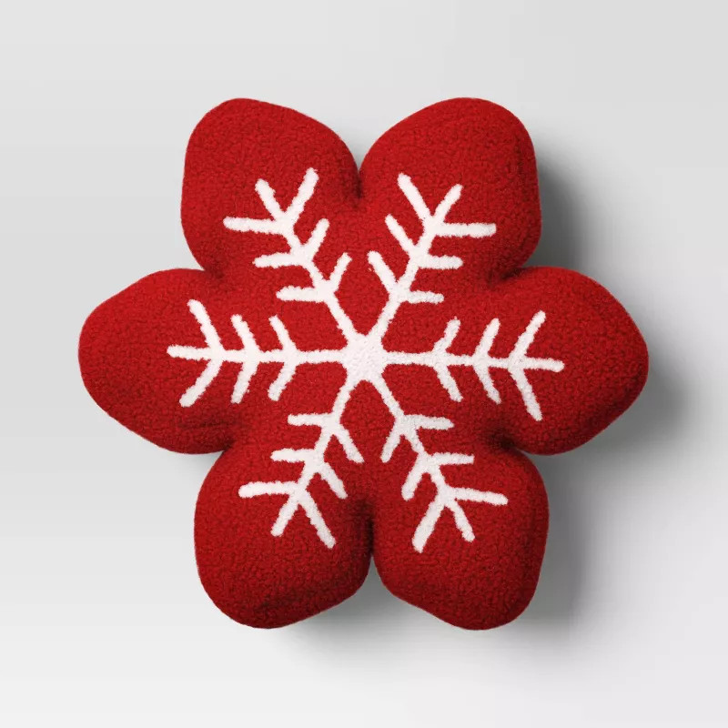 Snowflake Throw Pillow Red/Ivory - Threshold™ | Target