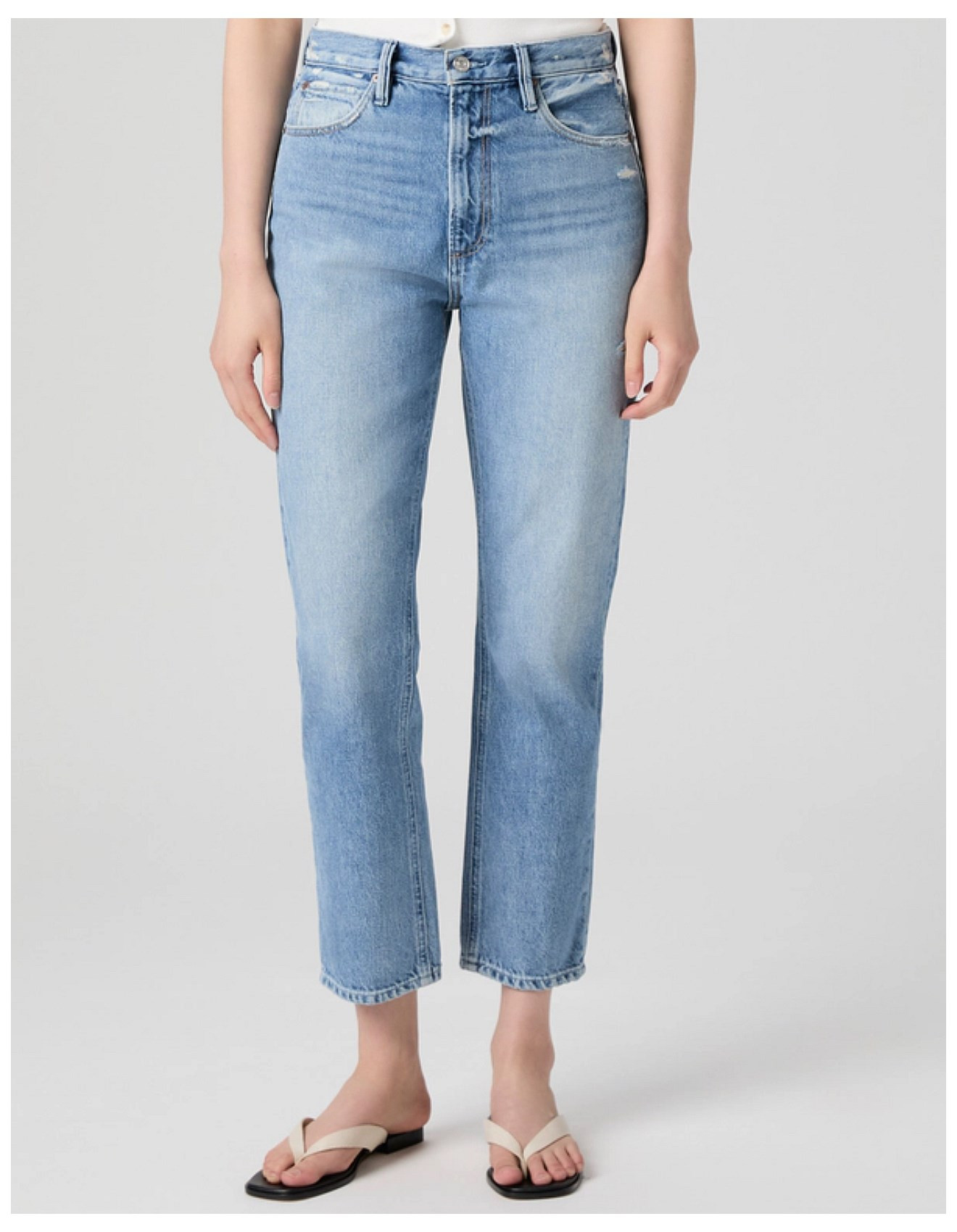 Billy Crop High Brow Distressed Jean | David Jones (Australia & New Zealand)