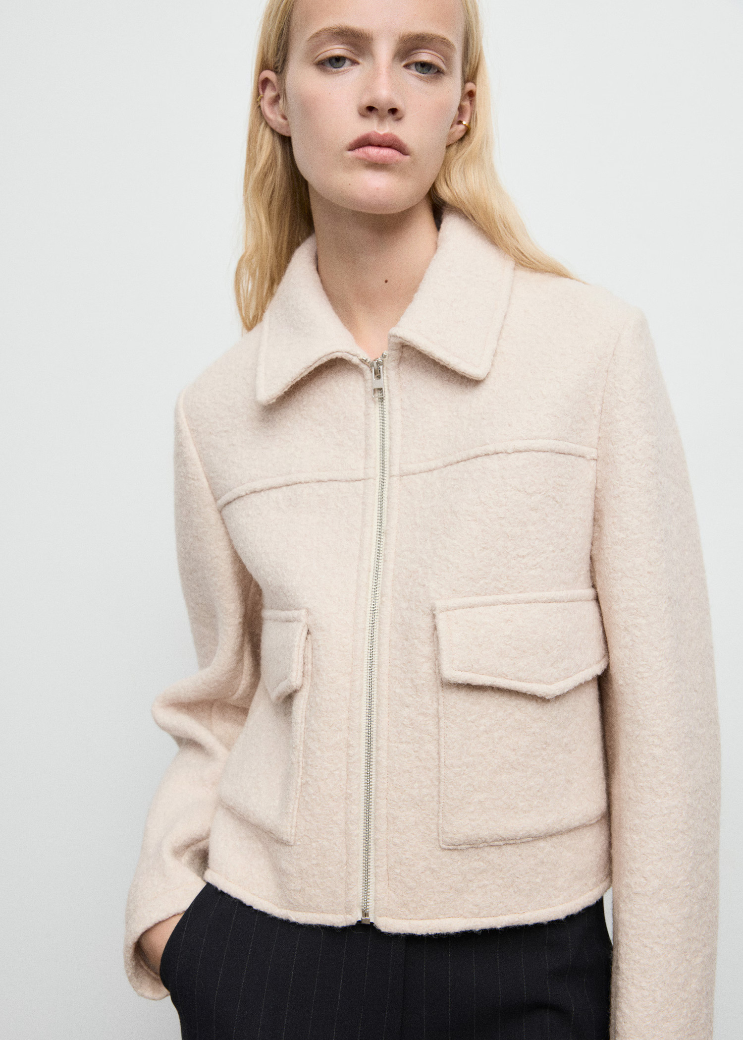Wool jacket with pockets | MANGO (UK)