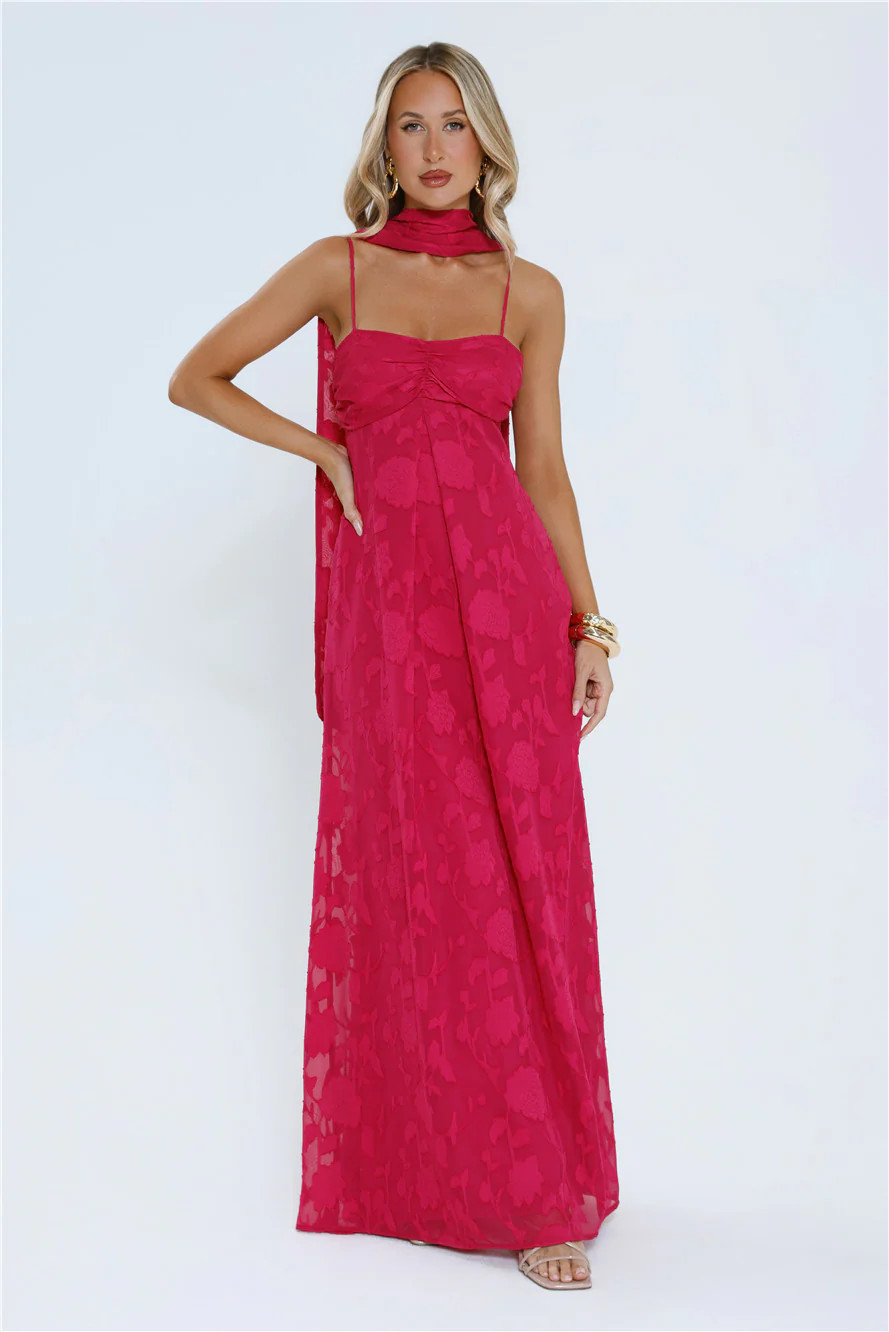 Flirt With Fire Maxi Dress Pink | Hello Molly (US)