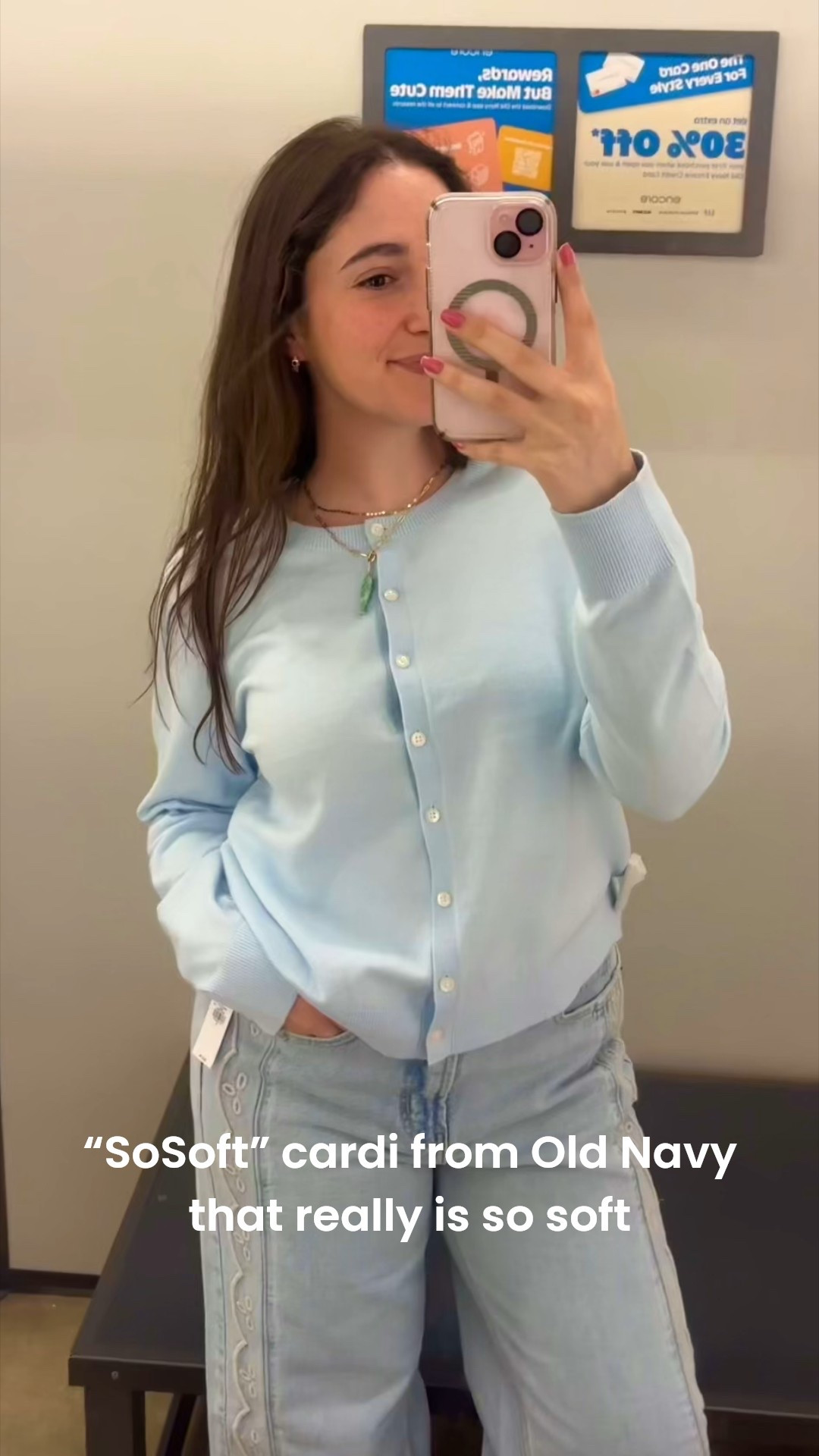 I’m really loving these “SoSoft” pieces from Old Navy. Sized up to a size L for a looser fit (with a bigger bust I always size up when there are buttons so they don't pull). It comes in 11 different spring colors but the blue was calling my name. #oldnavy #cardigan #springoutfitinspo

#LTKSpringSale