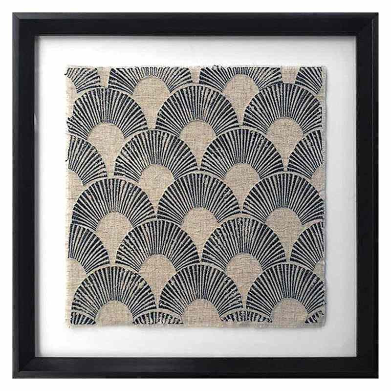 Found & Fable Glass Framed Embroidered Wall Art, 19" | At Home