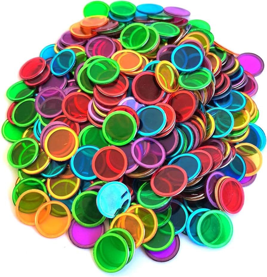 SEETOOOGAMES 300 Pieces Magnetic Bingo Chips Only- Mixed | Amazon (US)