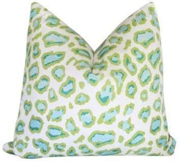 Pillow Covers,Throw Pillowcase Green Teal Leopard Print Pillow Cover Green Pillow Cover Chinoiser... | Amazon (US)