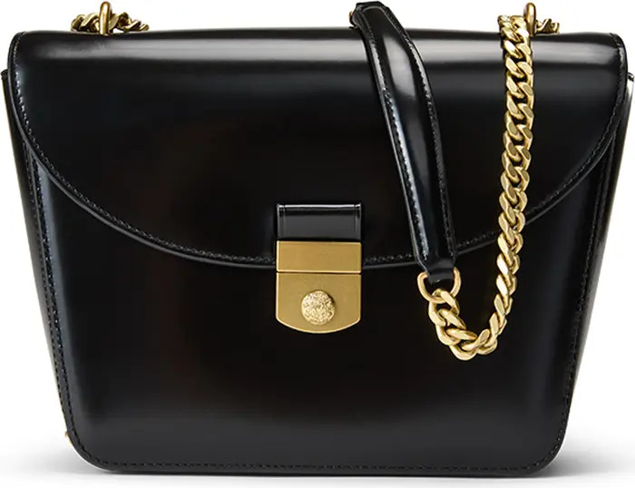 Double Link Flap Convertible Leather Shoulder Bag | Nordstrom Rack