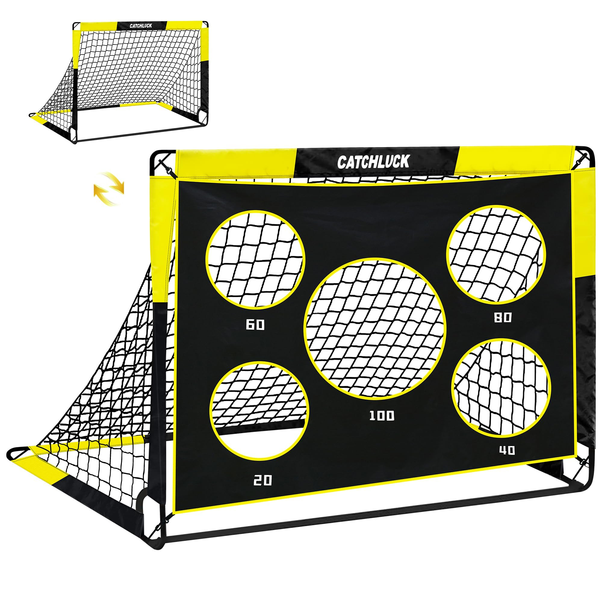 Kids Football Goal Pop Up Football Net for the Garden 4ft x 3ft, 5ft x 4ft, Kids Training Equipme... | Amazon (UK)