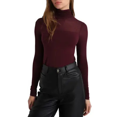 Marcella Cara Turtleneck Top in Burgundy at Nordstrom, Size Xx-Large | Nordstrom
