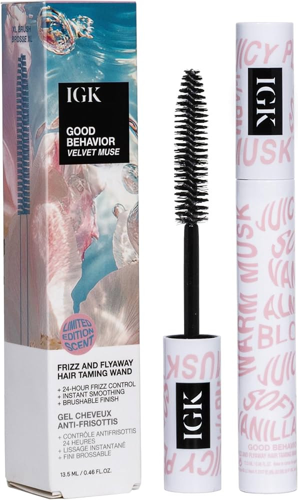 IGK Good Behavior Velvet Muse Frizz and Flyaway Hair Taming Wand - On-the-go styler with 24-Hour ... | Amazon (US)