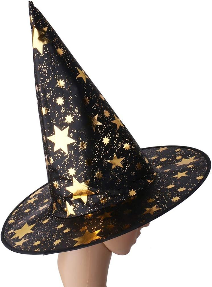 Black Modern Girls Halloween Witch Hat Decorations for Kids Women | Amazon (US)