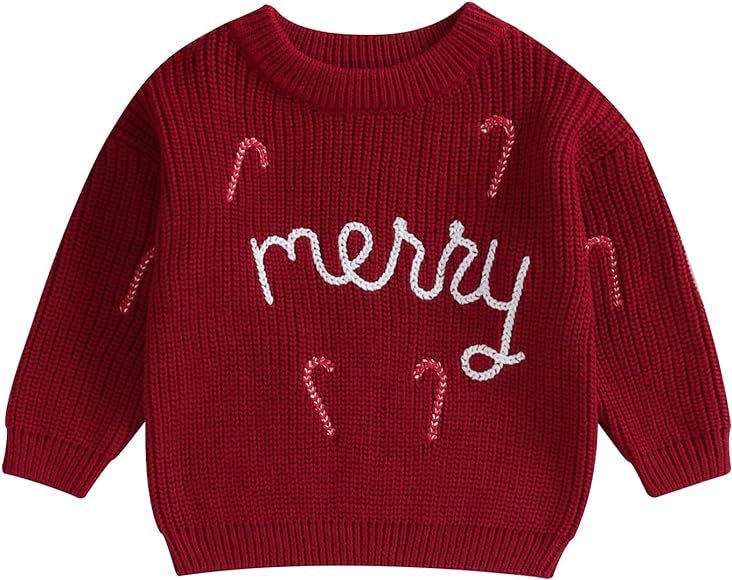 Karwuiio Toddler Baby Boy Christmas Sweater Long Sleeve Knite Sweater Fall Winter Clothes | Amazon (US)