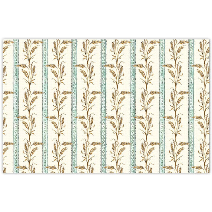 Handpainted Sheaves of Wheat Stripes Placemat | The Horseshoe Crab