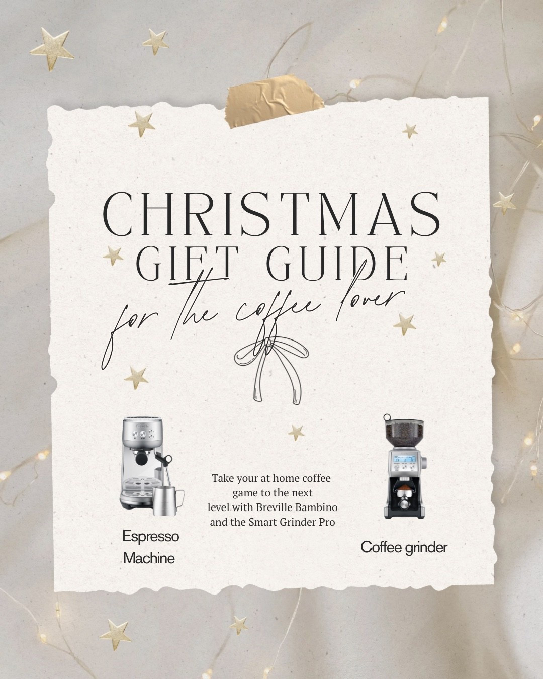 If you know a coffee lover that’s looking to take their at home coffee game to the next level, then look no further than Breville. The Bambino espresso machine and the Smart Grinder Pro will elevate your barista skills! 

#LTKSeasonal #LTKHoliday #LTKGiftGuide