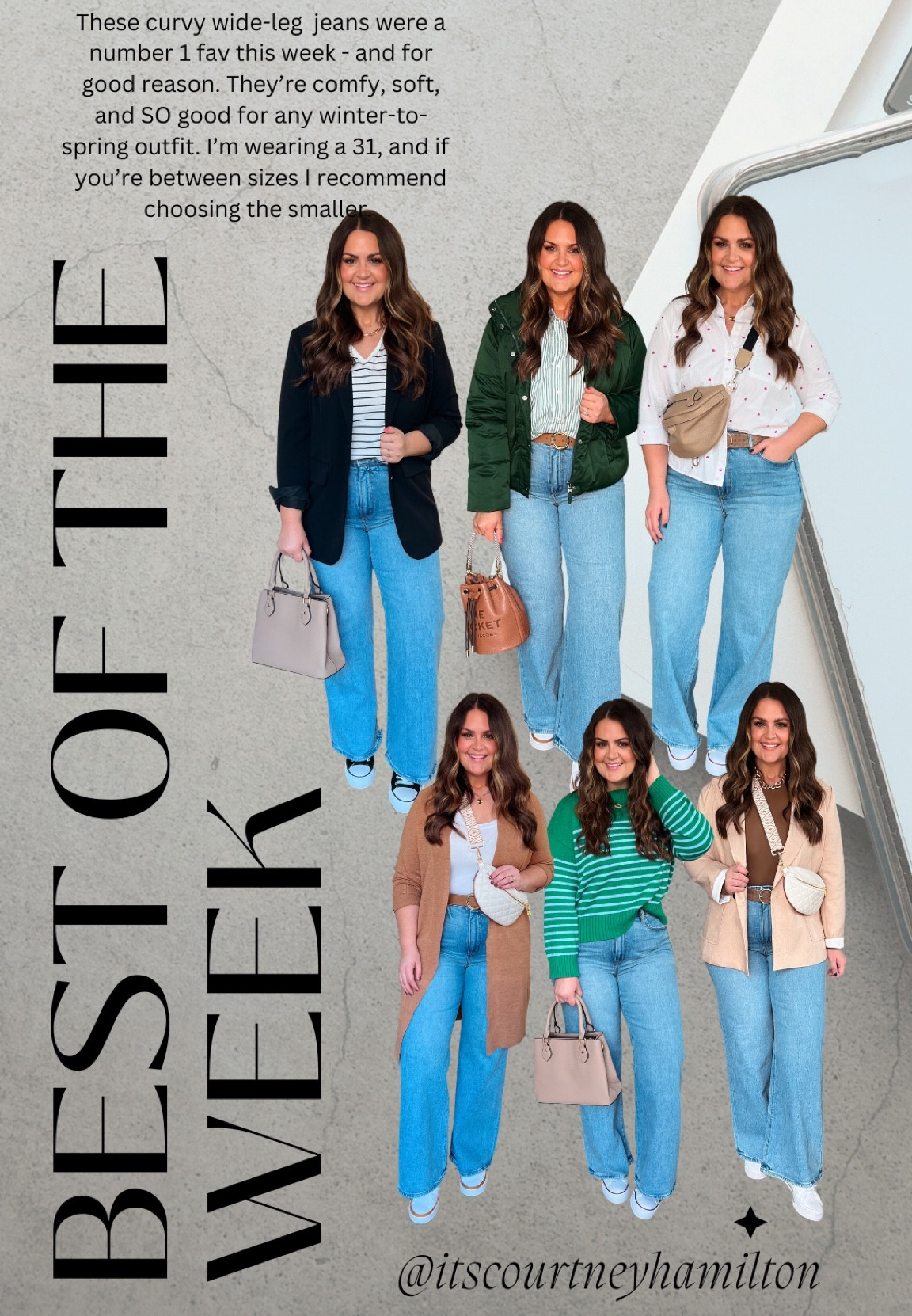 Style over 30, curvy denim, light wash denim, how to style wide leg jeans, size 12, size 14, midsize

I’m in a 31 (if in between, size down)

#LTKmidsize #LTKsalealert #LTKstyletip