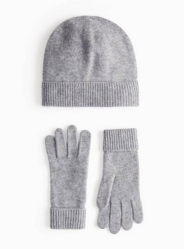Premium Wool With Cashmere Knitted Hat & Gloves One Size | Tu Clothing