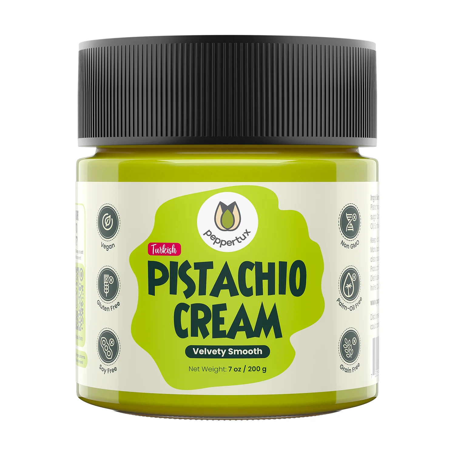 Peppertux Vegan Pistachio Cream - Best Pistachio Spread for Dubai Chocolate | Peppertux