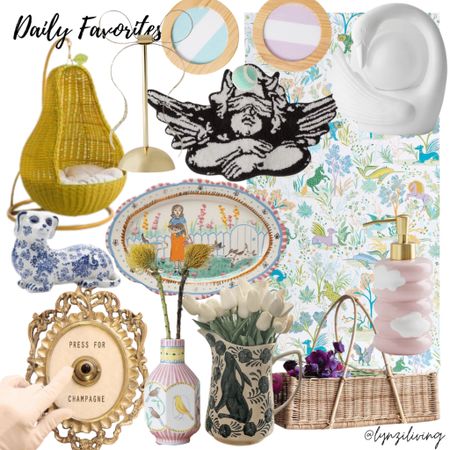 Daily Favorites 

Home Decor, colorful home decor, colorful home decorations, pretty home decor, spring home decor, spring decorations, farmhouse decor, yellow pear pet bed, yellow pear cat bed, yellow pear dog bed, chinoiserie dog figurine, more champagne doorbell, Amazon finds, quirky decor, colorful bird vase, farmhouse pitcher, rabbit pitcher, flower basket, farmhouse basket, colorful decorative plate, dog decorative plate, colorful wallpaper, fantasy wallpaper, mythical creature wallpaper, swan table lamp, cherub bath rug, summer game, bow jewelry holder, bow jewelry display, catch ball set  

#LTKSeasonal #LTKhome #LTKfindsunder100