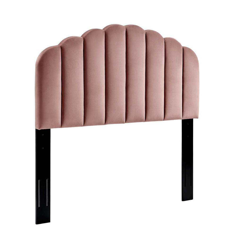 Veronique Dusty Rose Twin Performance Velvet Headboard | The Home Depot