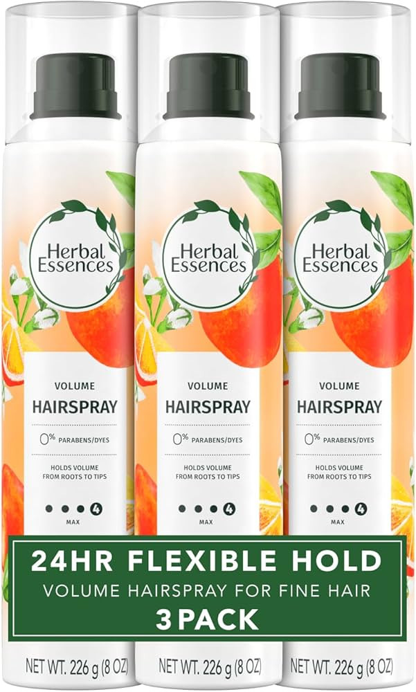 Herbal Essences Volumizing Hairspray, Strong Hold, Fresh Citrus Scent, Pack of 3, 24 oz Total | Amazon (US)