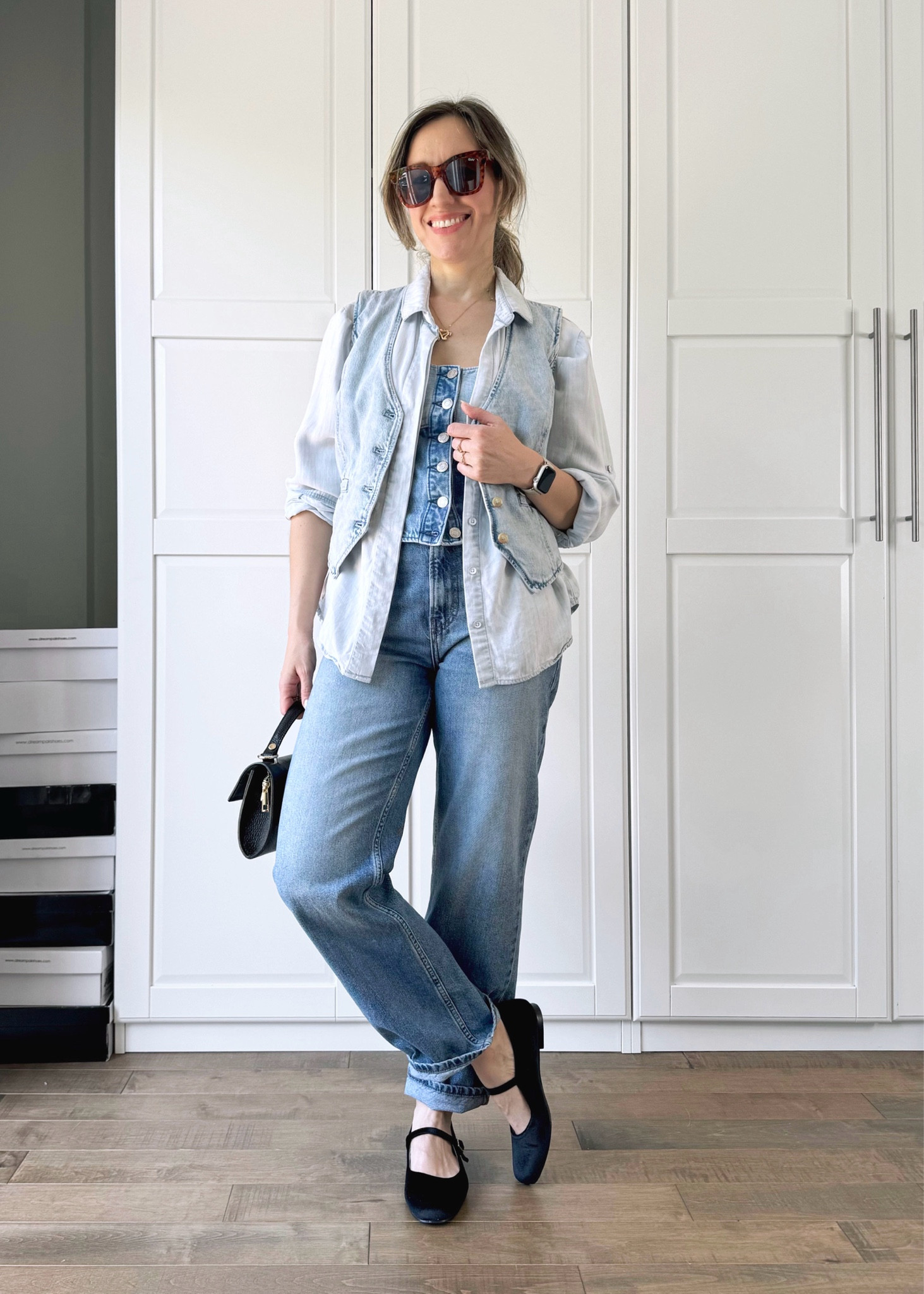 Denim on denim forever!

Spring outfit, all denim outfit, triple denim, double denim, summer outfit, denim and black. 

#LTKFindsUnder100 #LTKOver40 #LTKFindsUnder50