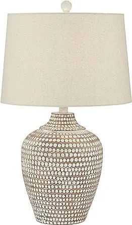 Alese Neutral Earth Finish Textured Dot Jug Table Lamp | Amazon (US)