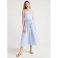 Free Assembly Women's Sleeveless Square Neck Midi Dress, Sizes XS-XXL | Walmart (US)
