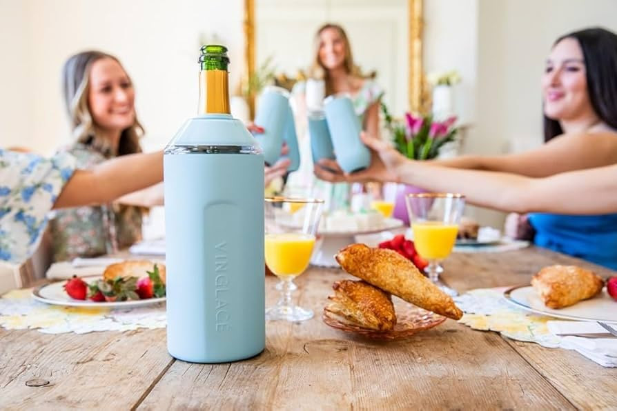 Vinglacé Wine Bottle Chiller- Portable Champagne Insulator- Stainless Steel Wine Cooler Sleeve -... | Amazon (US)