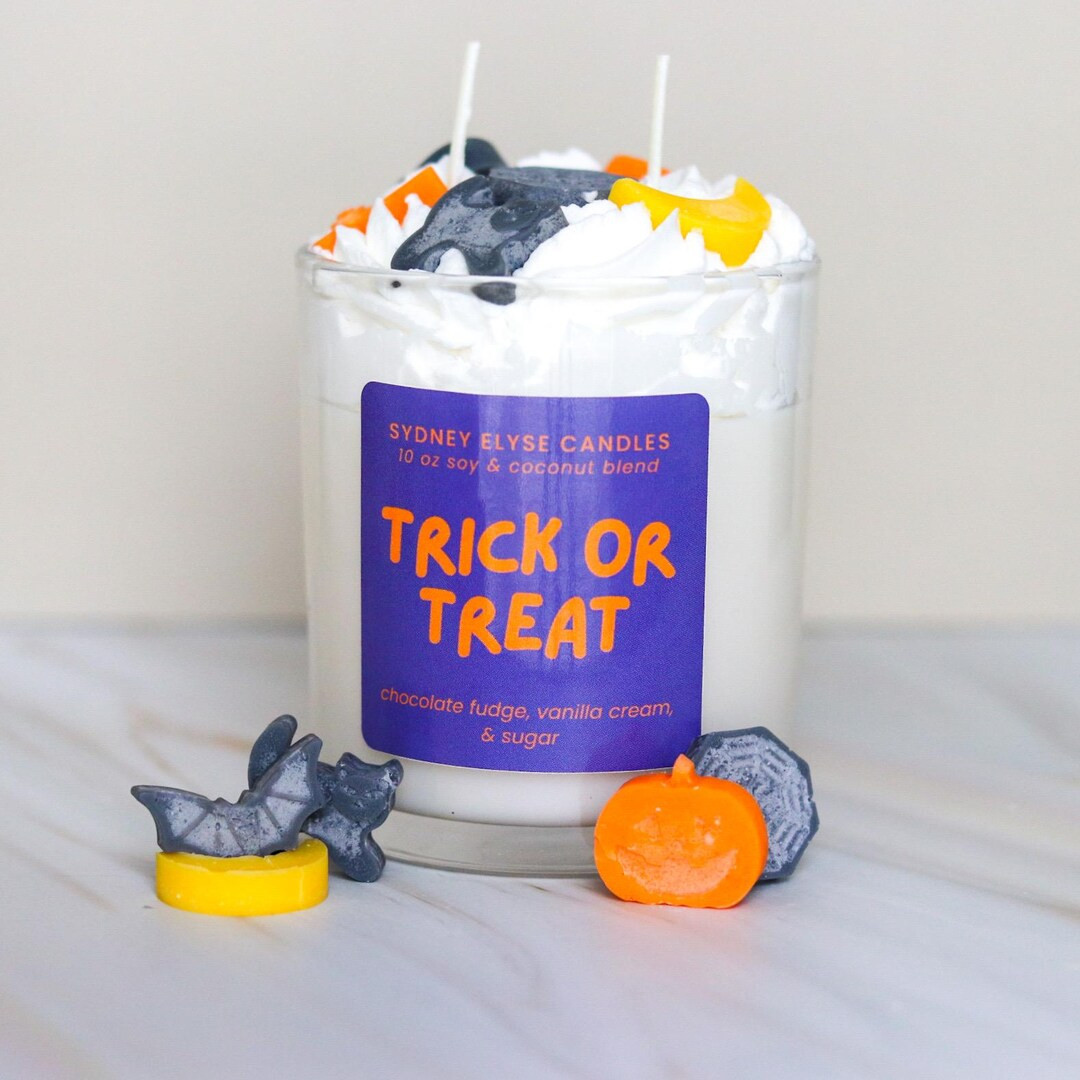 Trick or Treat Soy & Coconut Blend Candle Halloween Home Decor, Halloween Scented Candles, Fall C... | Etsy (US)