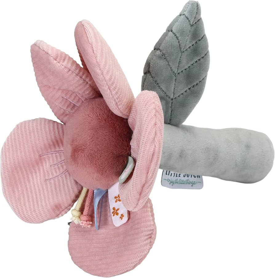 Little Dutch 8720 Greifling Rassel Blume aus Stoff - Flowers & Butterflies rosa | Amazon (DE)