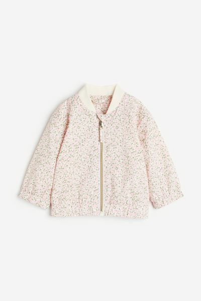Twill bomber jacket - Red/checked - Kids | H&M US | H&M (US + CA)