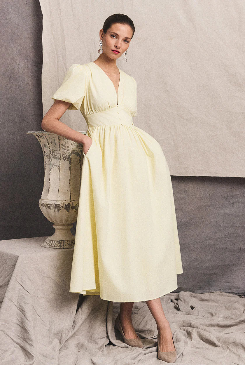 Paige Dress (Lemon) | Holland Cooper