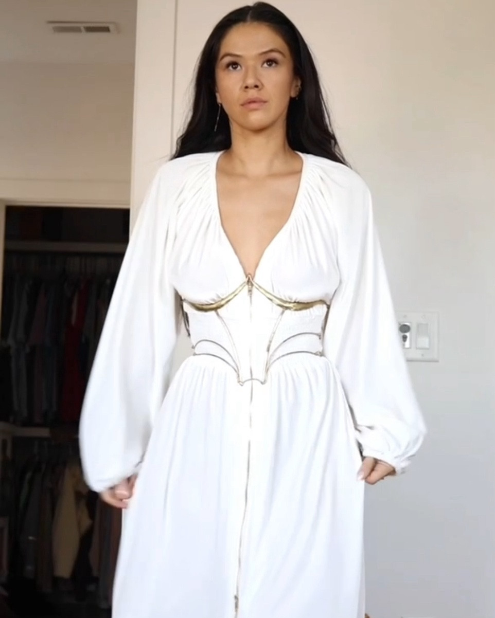 Gold bare bones corset, one of the most requested pieces I style ✨

#LTKstyletip