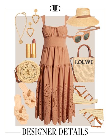 Designer shoes, maxi dress, sun hat, sunglasses, summer outfit, spring outfit, casual outfit, lipstick 

#LTKstyletip #LTKover40 #LTKshoecrush