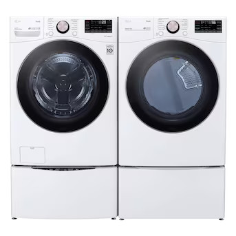 LG TurboWash 360 Steam Stackable White Washer & Electric Dryer Set at Lowes.com | Lowe's