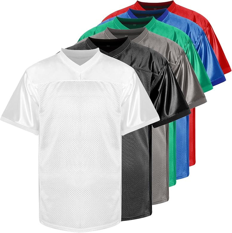 Blank Football Jersey, Sports T-Shirt Hip Hop Jersey for Party | Amazon (US)