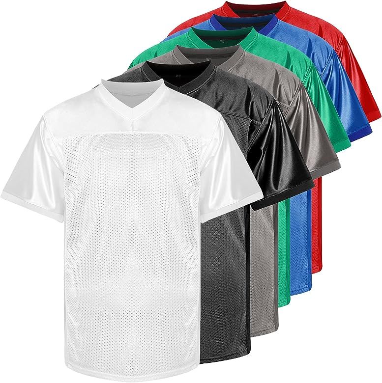Blank Football Jersey, Sports T-Shirt Hip Hop Jersey for Party | Amazon (US)