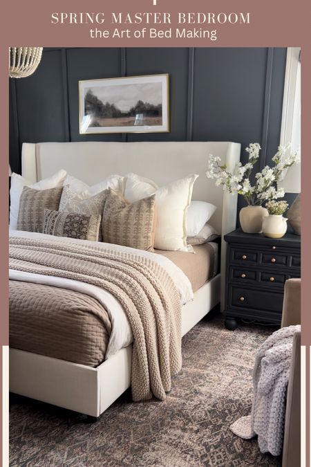 Spring master bedroom with linen sheets from pottery barn, duvet from west elm and pillows from studio McGee target line 

#LTKsalealert #LTKhome #LTKstyletip