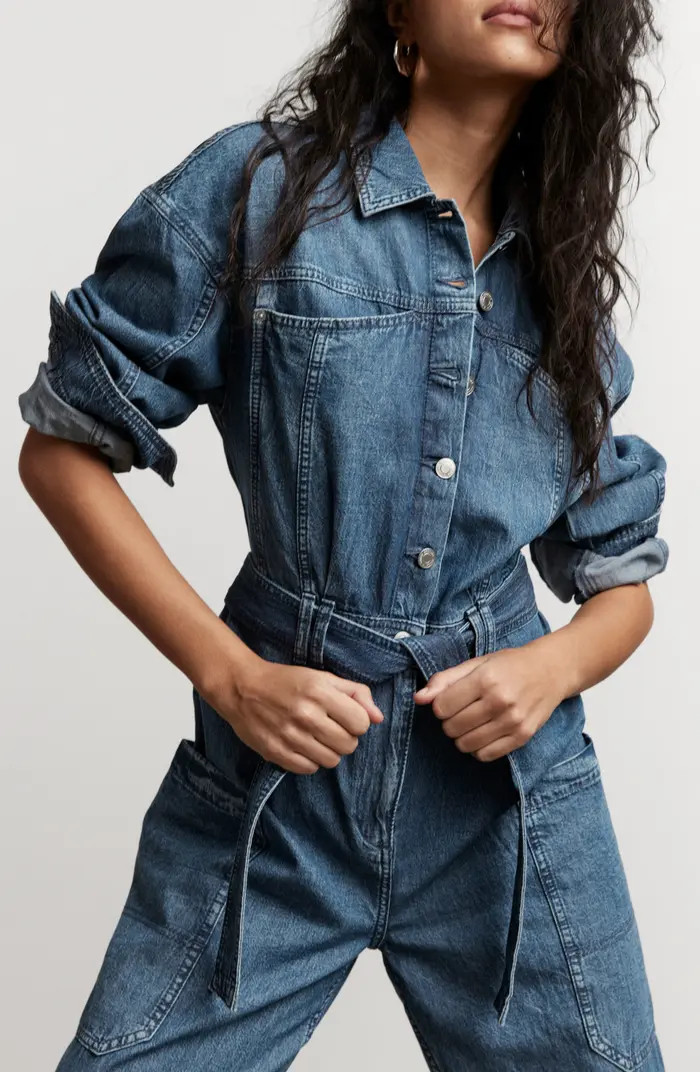 & Other Stories Long Sleeve Denim Jumpsuit | Nordstrom | Nordstrom