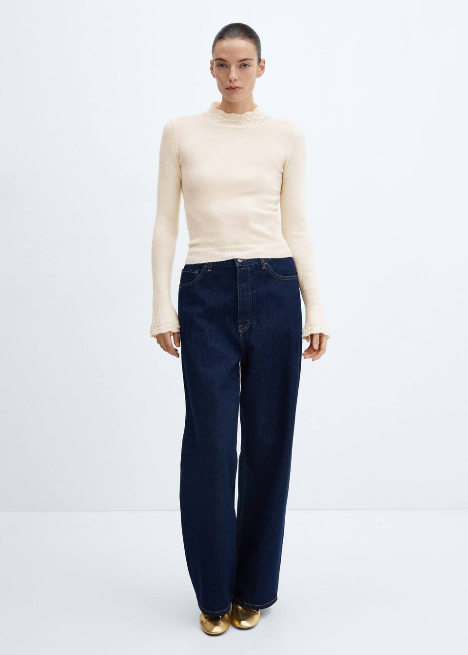 Knitted cropped sweater -  Women | Mango USA | MANGO (US)