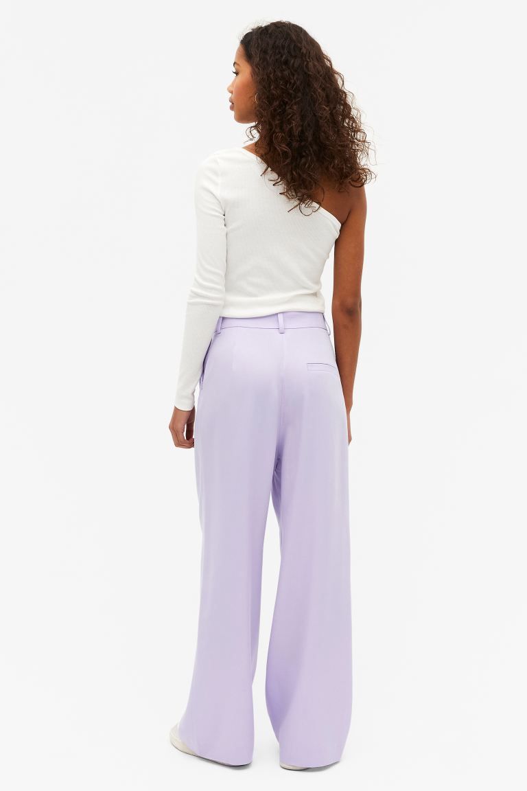 Hochtaillierte leichte Hose mit weitem Bein | H&M (DE, AT, CH, DK, NL, NO, FI)