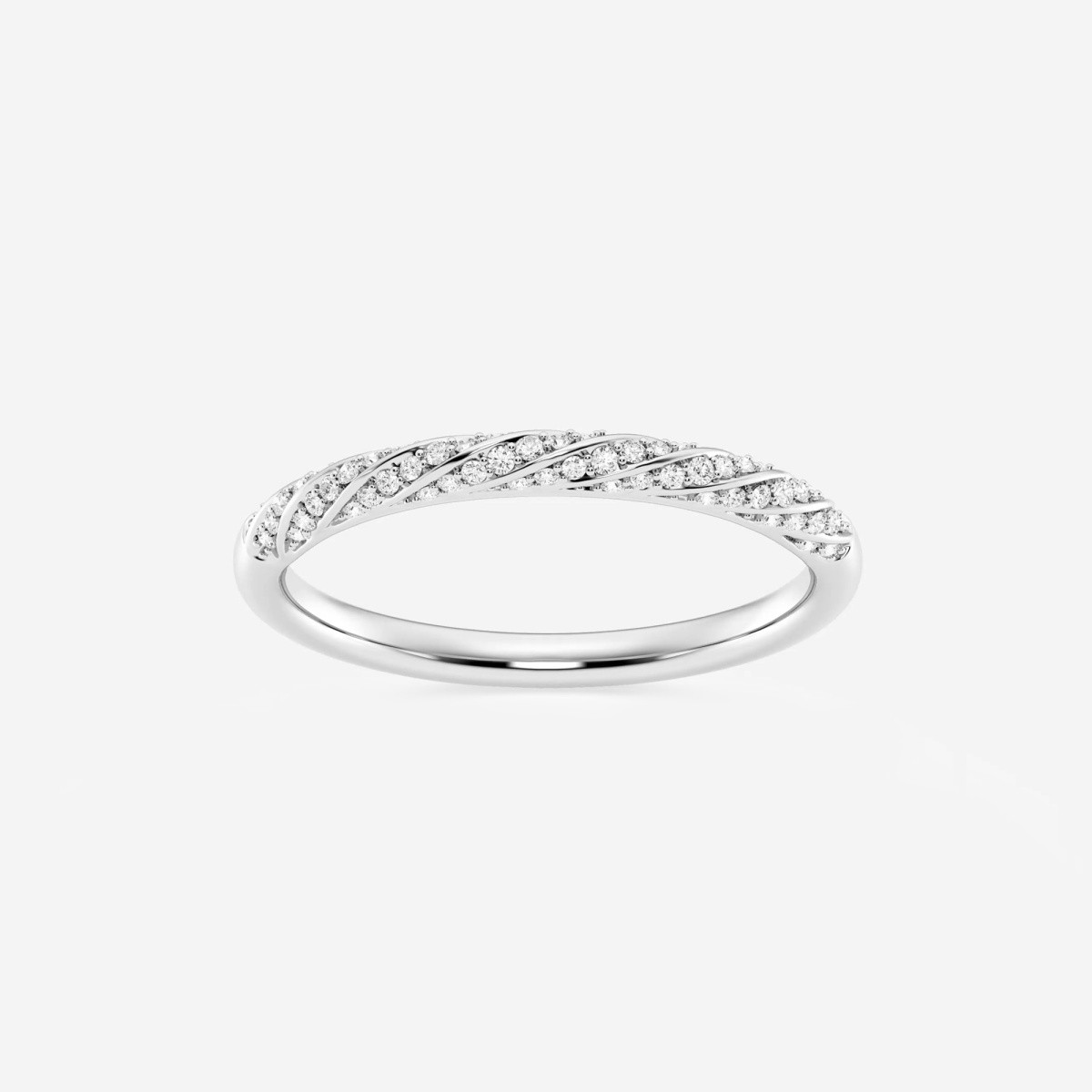 1/5 ctw Round Lab Grown Diamond Twist Wedding Band | Grown Brilliance