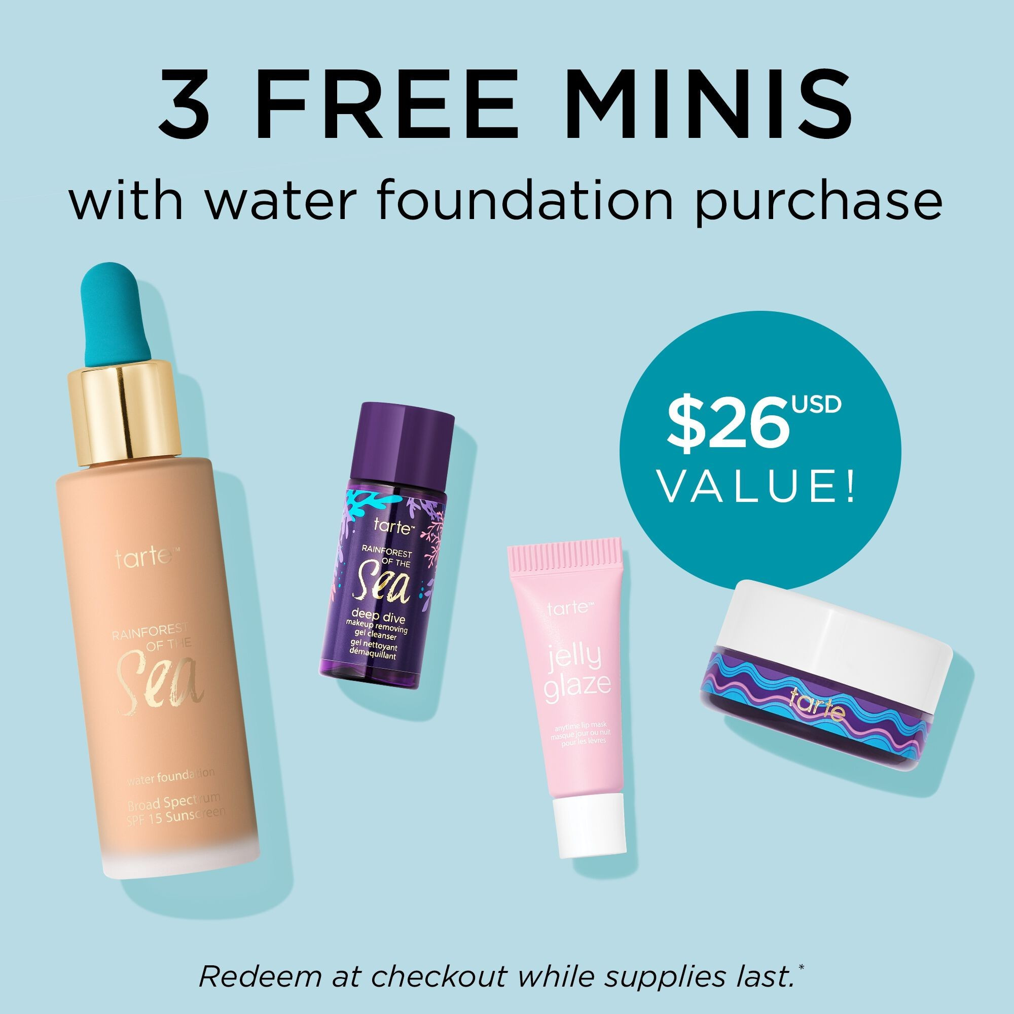 SEA custom water foundation value set - multi | tarte cosmetics (Global)