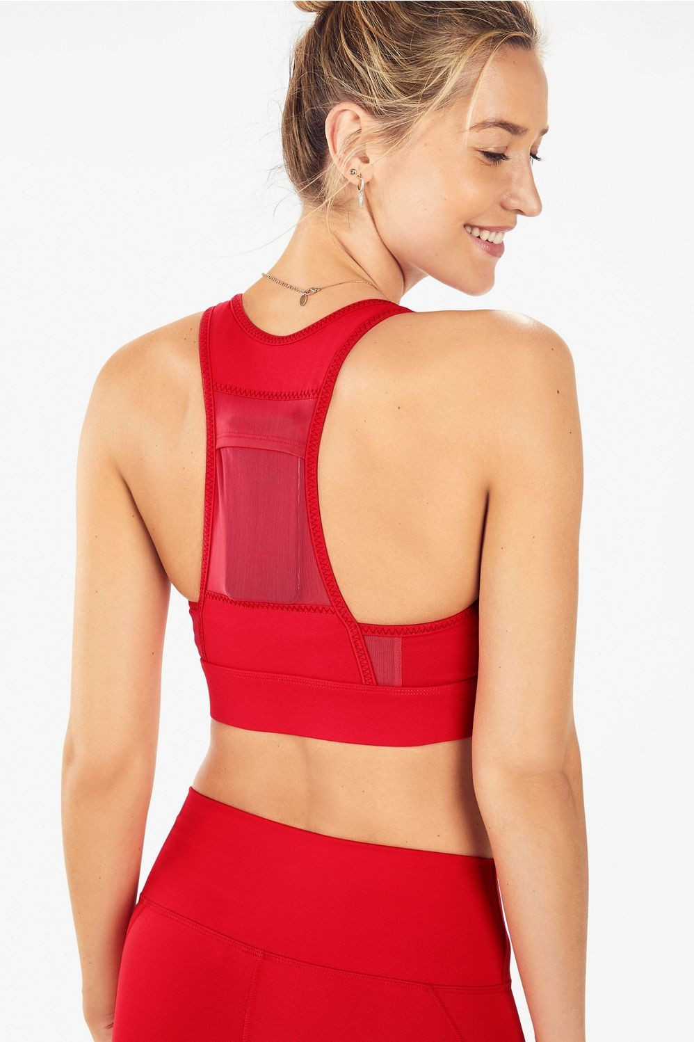 Mila Medium Impact Shine Sports Bra | Fabletics
