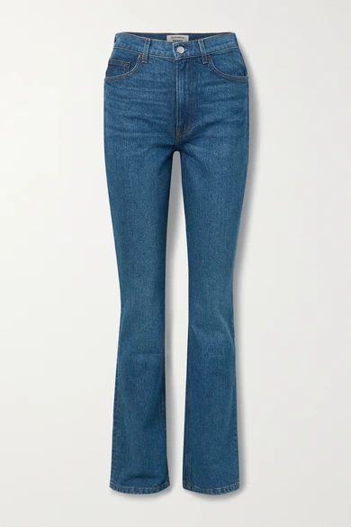Reformation - Net Sustain Peyton High-rise Bootcut Jeans - Mid denim | NET-A-PORTER (US)